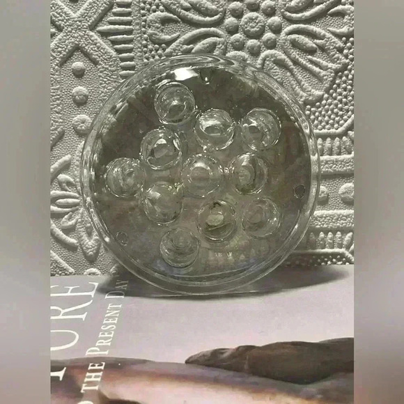 Vintage Clear Glass 11 Hole Flower Frog Flower Holder Stem Holder Arrangement - Picture 1 of 6